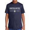 Martin United Youth Short Sleeve Performance Shirt - Navy YST350-MU