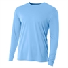 A4 Youth Cooling Performance LS Crew - Light Blue NB3165LB