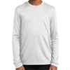 Sport Tek Youth Long Sleeve Performance Shirt - White YST350LS-Whi