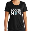 Jensen Beach Women's Soccer Mom Performance Shirt - Black LST350-JB