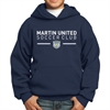 Martin United Youth Hooded Sweatshirt - Navy PC90YH-MU