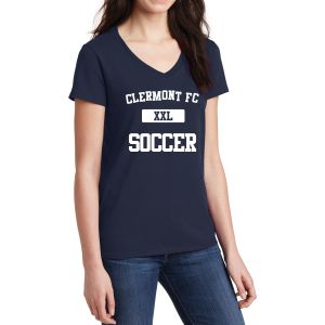 Clermont FC Women's V-Neck T-Shirt - Navy 5V00LNavy