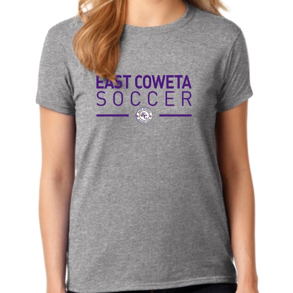 East Coweta High School Women's T- Shirt - Sport Grey ECHS-G5000L-SG