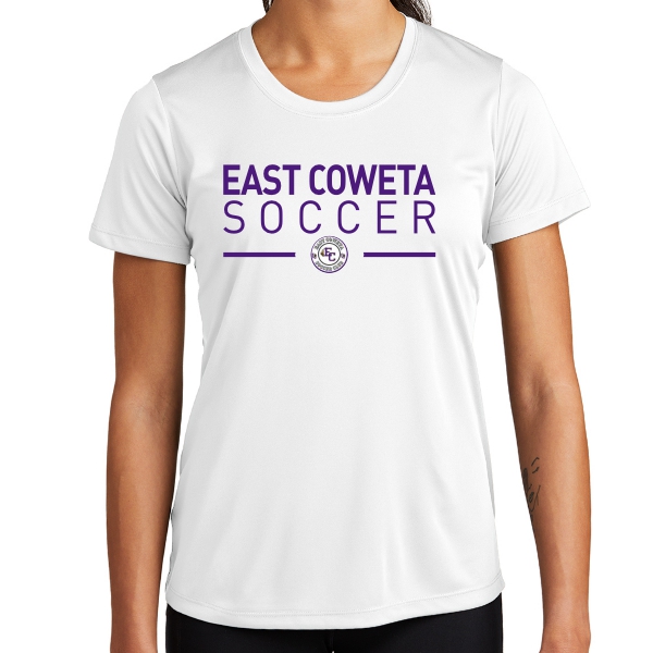 East Coweta High School Women's Performance Shirt - White ECHS-LST350WHT