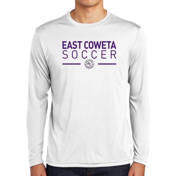 East Coweta High School Long Sleeve Performance Shirt - White ECHS-ST350LSWHT