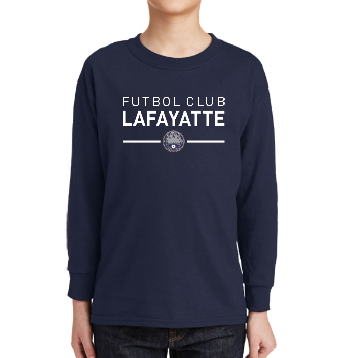 FC Lafayette Youth Long Sleeve Supporter T-Shirt - Navy FCL-5400B