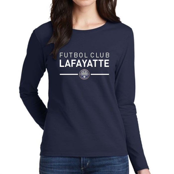 FC Lafayette Supporter Women's Long Sleeve T-Shirt - Navy FCL-5400L