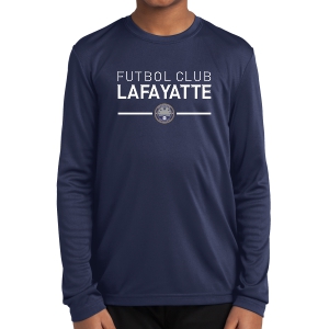 FC Lafayette Youth Long Sleeve Performance Shirt - Navy FCL-YST350LS