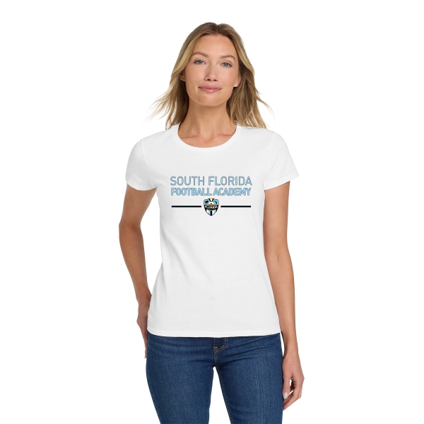 South Florida Football Academy Women's T-Shirt - White SFFA-G5000LWH-FCL