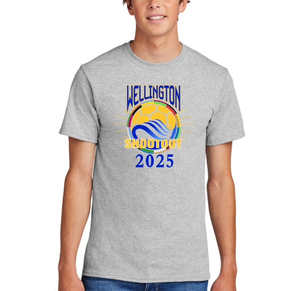 Wellington Shootout T-Shirt - Sports Grey - Youth or Adult - 2025 WWSC-SG-5000-25