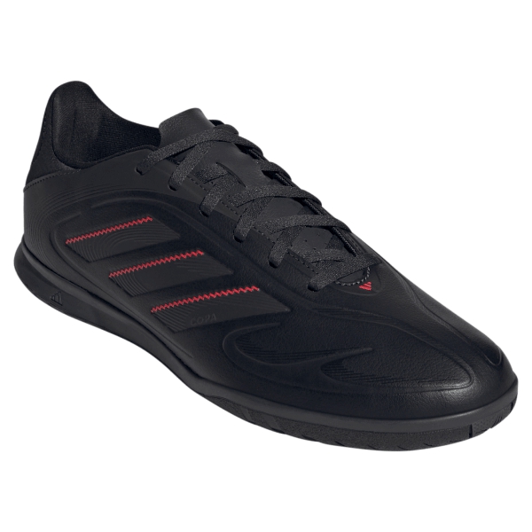 adidas Copa Pure 3 Club IN - Core Black/Carbon/Lucid Red Indoor Soccer Shoe JI4137