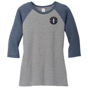 Clermont FC District Women's Tri 3/4 Raglan Sleeve - Navy/Grey DM136L-CFC