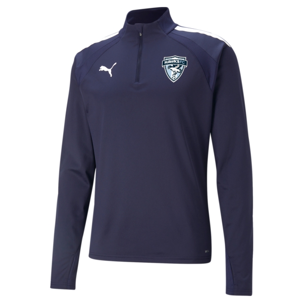 Florida Hawk FC Puma Team Liga 25 Training 1/4 Zip Top - Navy/White FHFC-657236-06