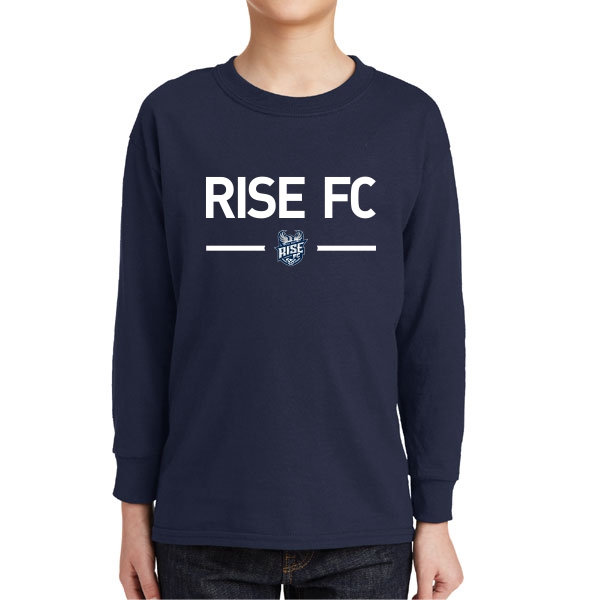 Rise FC Youth Long Sleeve T-Shirt - Navy RFC-5400B