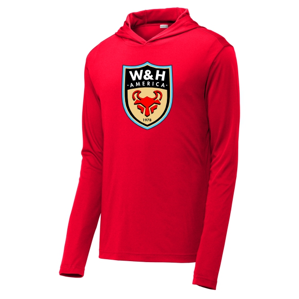 W&H America Competitor Hooded Pullover - Red WHA-ST358RD