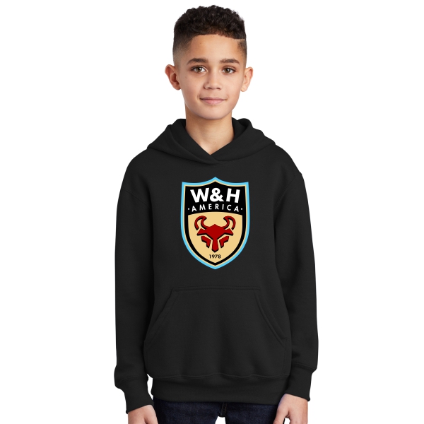 W&H America Youth Hooded Logo Sweatshirt - Black WHA-PC90YHBK