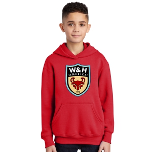 W&H America Youth Hooded Logo Sweatshirt - Red WHA-PC90YHRD