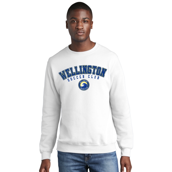 Wellington Soccer Club Core Fleece Crewneck Sweatshirt - White WSC-PC78WH