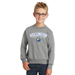 Wellington Soccer Club Youth Core Fleece Crewneck Sweatshirt - Athletic Heather WSC-PC90YAH