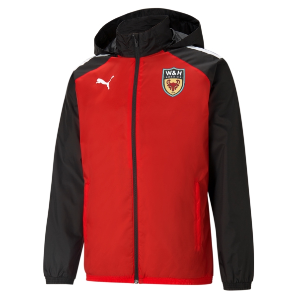 W&H America Puma Team Liga 25 All Weather Jacket - Red/Black WHA-657245-01