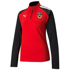 W&H America Puma Women's Team Liga 25 Training 1/4 Zip Top - Red/Black WHA-657253-01