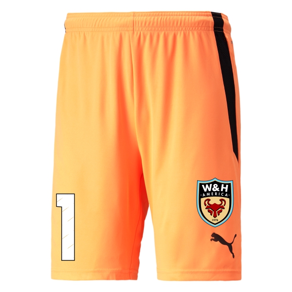 W&H America Puma Youth Team Liga 25 Goalkeeping Shorts - Neon Citrus/Black WHA-704931-21